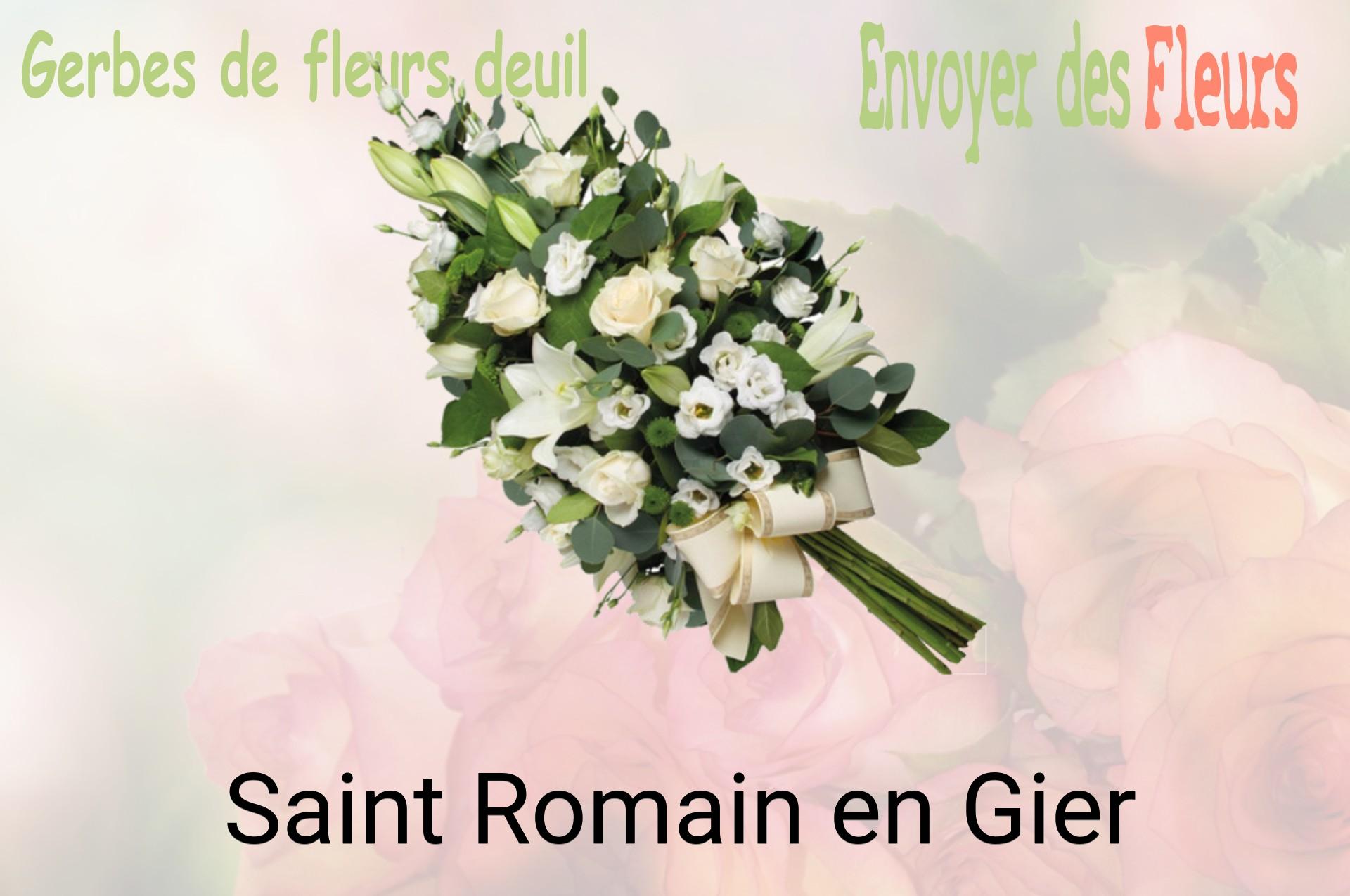 Gerbe de fleurs de deuil livrée à Saint-Romain-en-Gier